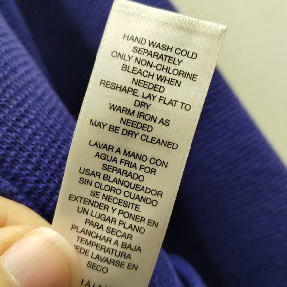 Chico's Size 1 (Medium) Blue Sara Structured Open Front Blazer Style Cardigan - Picture 5 of 5